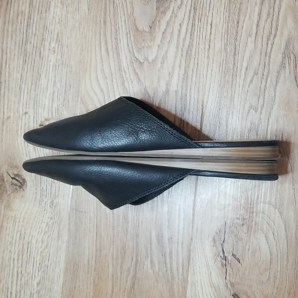 Lucky Brand Black Leather Mules Size 9 Medium - Picture 5 of 7